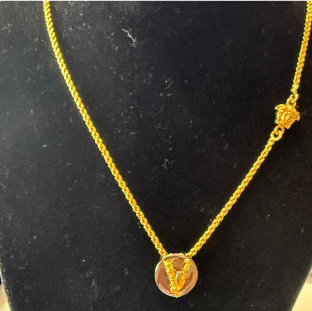 Gianni Versace V Medusa Rope Necklace*In Velvet Gift Box*